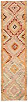 Turkish Handwoven Vintage Herki Kilim 90 cm x 322 cm