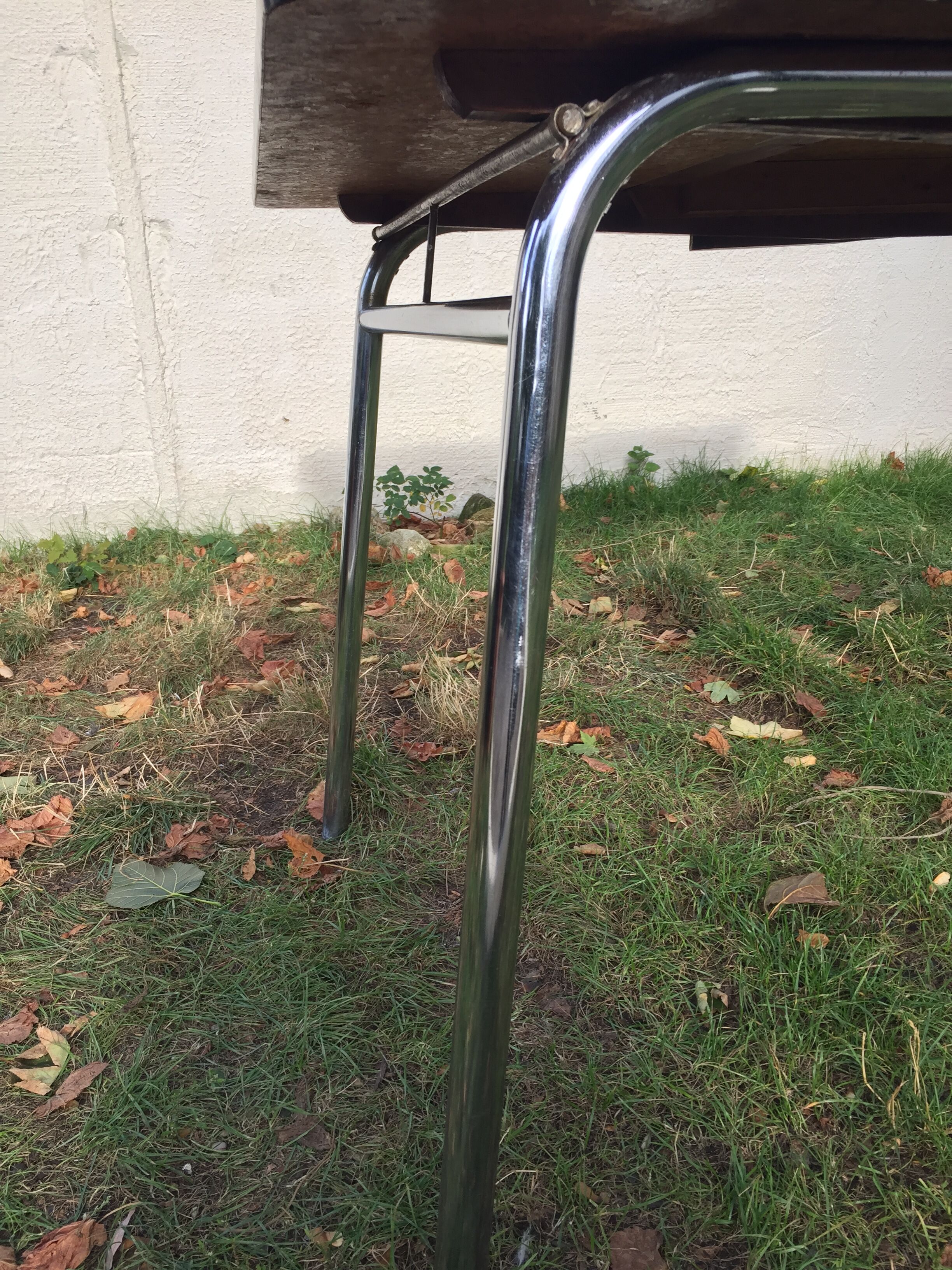 Formica vintage green table and opaline - 6 matching chairs