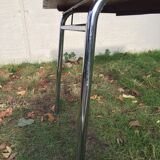 Formica vintage green table and opaline - 6 matching chairs