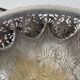 Openwork silver-plated metal fruit bowl or basket