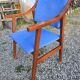 Scandinavian style armchair + velvet footrest