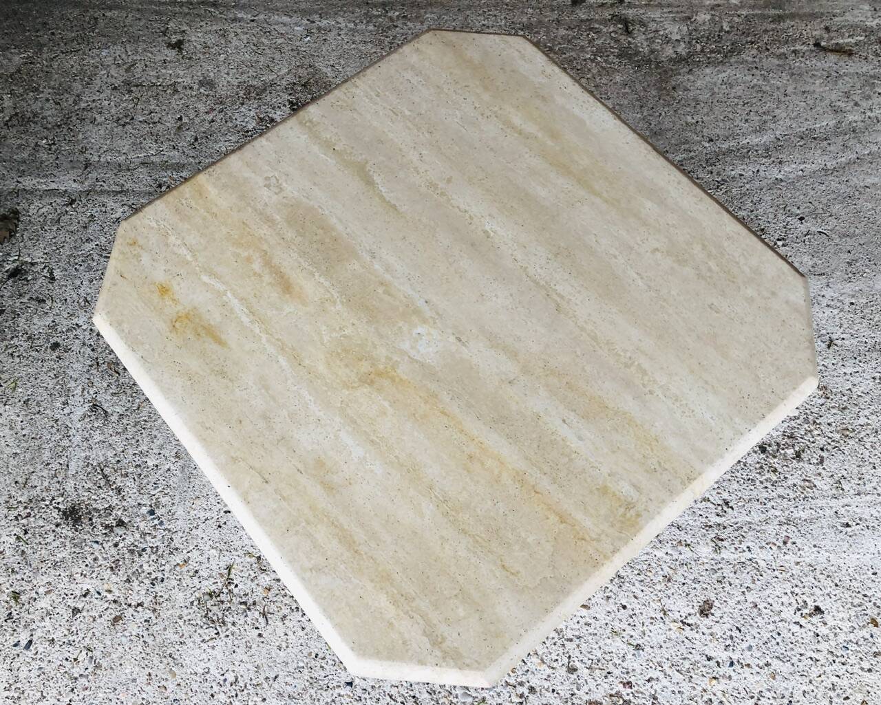 Octagonal travertine coffee table, vintage circa 70/80