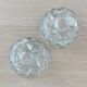 Pair of glass star candle holders