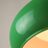 Vintage Green Italian Pool Table Lamp in Brass and Plastic