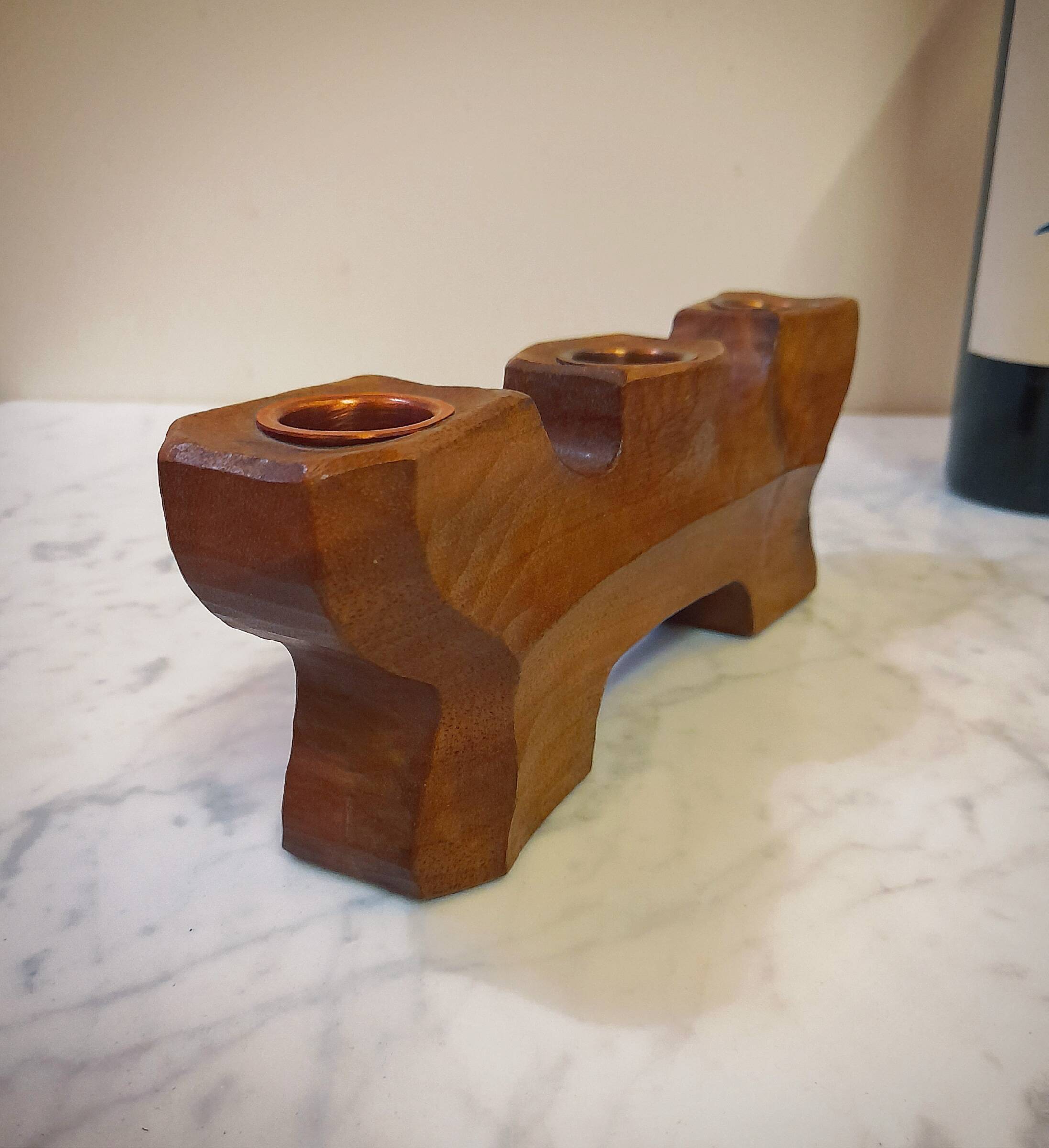 Reversible Anthroposophical Candle Holder in Lemon Tree, Dornach School