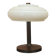 Danish desk lamp 1960s with decorative ribbed shade, brown metal