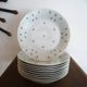 10 deep plates Limoges GDA porcelain with blue cornflowers 1930 Ø 19 cm