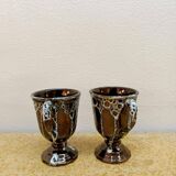 6 vintage mazagrans Sars Poterie