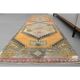 1970s Turkish hand-knotted wool cotton orange runner rug 85x273