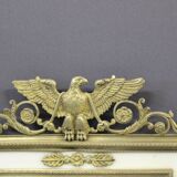 Empire mirror in bronze and marble, early 19th century