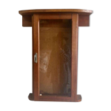 Armoire murale vintage / mini vitrine / armoire murale : verre & bois