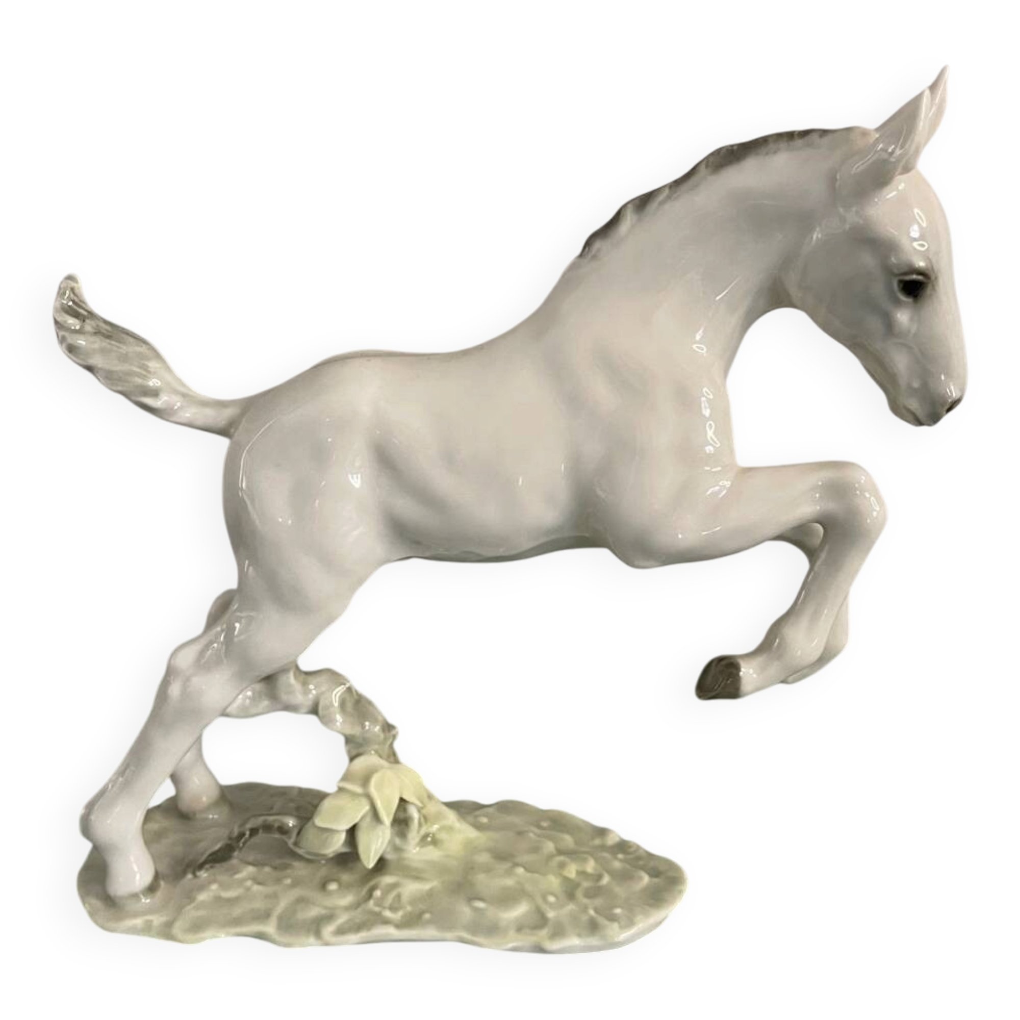 ART DECO FIGURINE HUTSCHENREUTHER POULAIN HORSE PORCELAIN