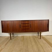 Teak sideboard with sliding doors and drawers – Mid-Century