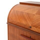 1950s Scandinavian teak secrétaire with elongated sculpted pulls