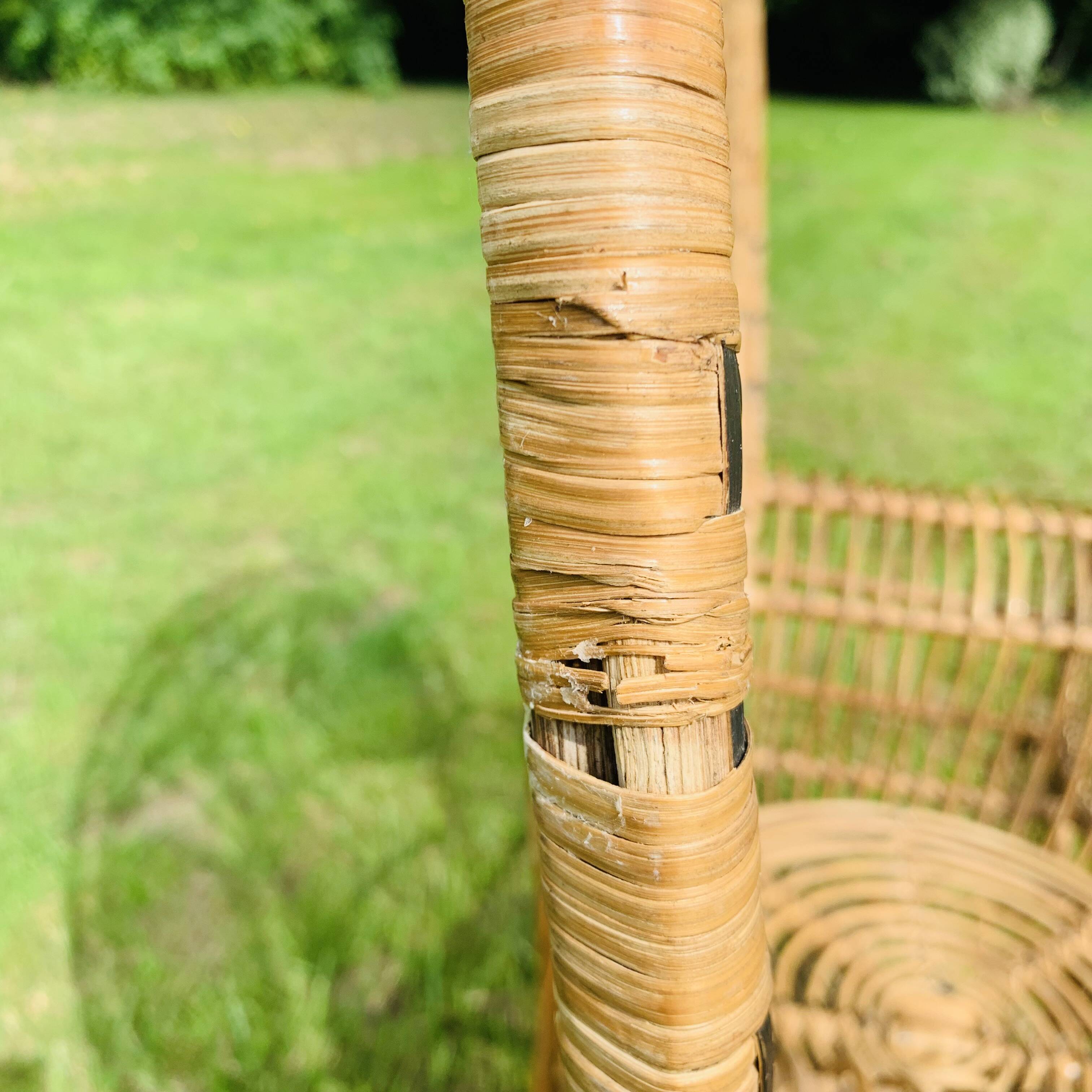 Fauteuil Emmanuel en rotin et osier naturel