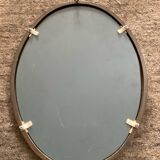 Vintage medallion mirror in solid bronze