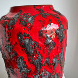 Vintage 1970s XL Scheurich Keramik Fat Lava Vase MCM West Germany