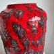 Vintage 1970s XL Scheurich Keramik Fat Lava Vase MCM West Germany