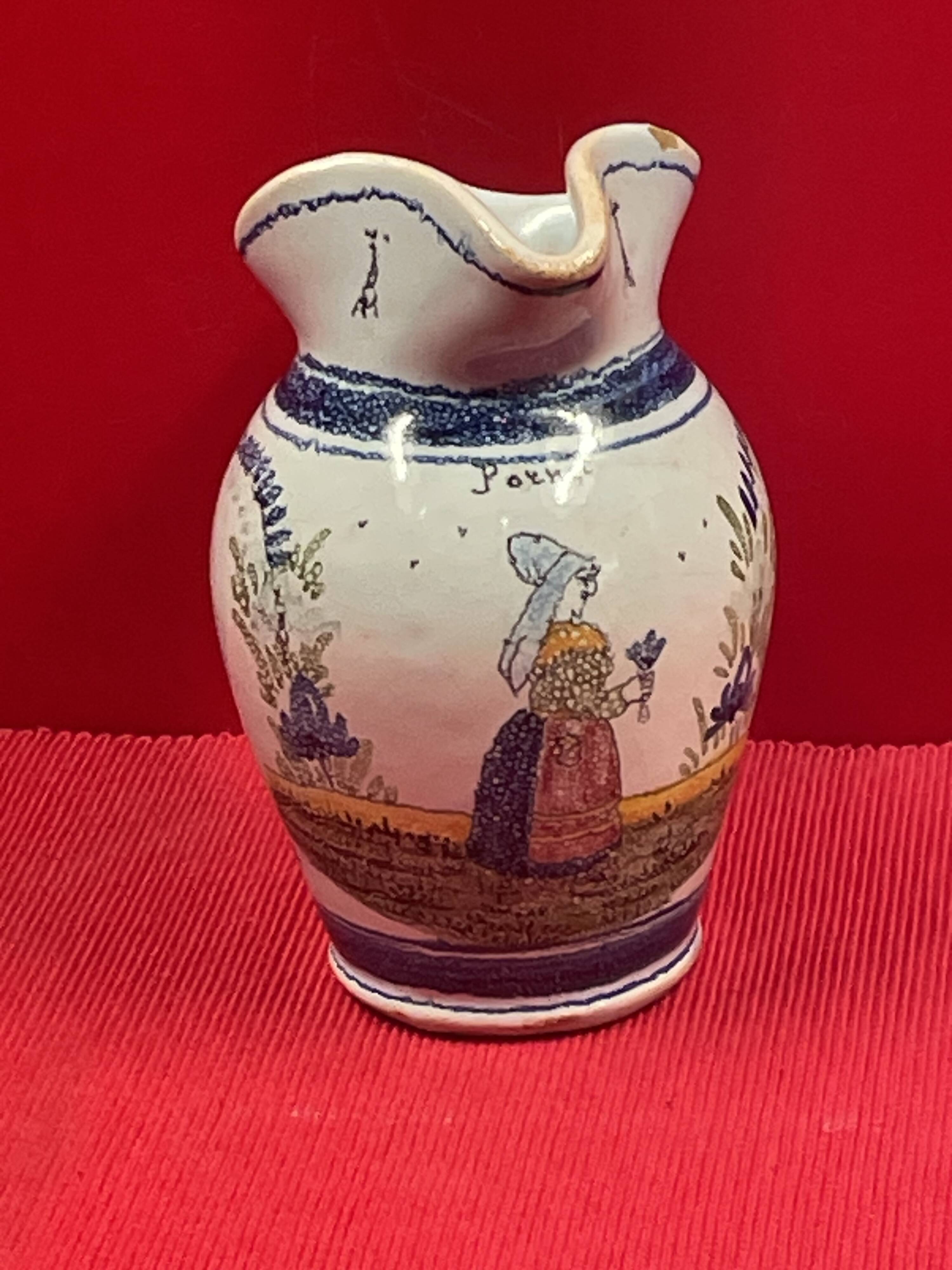 Pornic, Malicorne, Quimper!, Milk jug H 12.5 cm