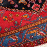 Tapis vintage du Moyen-Orient Hamadan fait main en laine – 133 x 196 cm