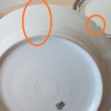 Ensemble de 8 assiettes à dessert et un plat Limoges