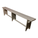 White lacquered wooden farm bench L 200cm