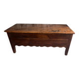 Antique rustic chest (maie) in solid wood