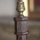 Wooden lamp, vintage turned wood lamp base, table lamp