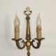 Large Vintage French Bronze Baroque Style Bronze Double Wall Light 5413