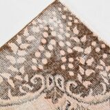 Tapis Vintage Floral Classique Fait Main 5x9 Marron Beige, 167x283Cm SK 5465