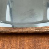 Danish stainless steel and teak plateau from the mid-century of Lundtofte, Denmark, 1960s.