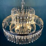 Grand vintage crystal chandelier from Sijaj Hrastnik, Yugoslavia, 1970s.