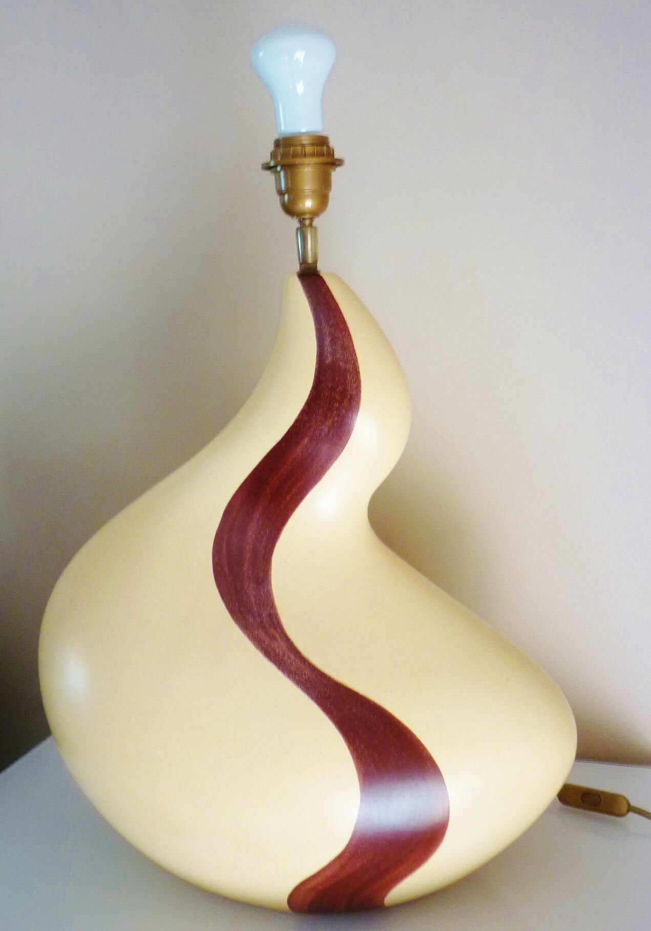 Large table lamp, Louis Drimmer, 70s/80s design, free-form ceramic