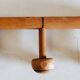 Solid wood coat rack with 3 hooks - mid 20th century