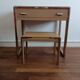 Vintage metal desk/ hairdresser and stool