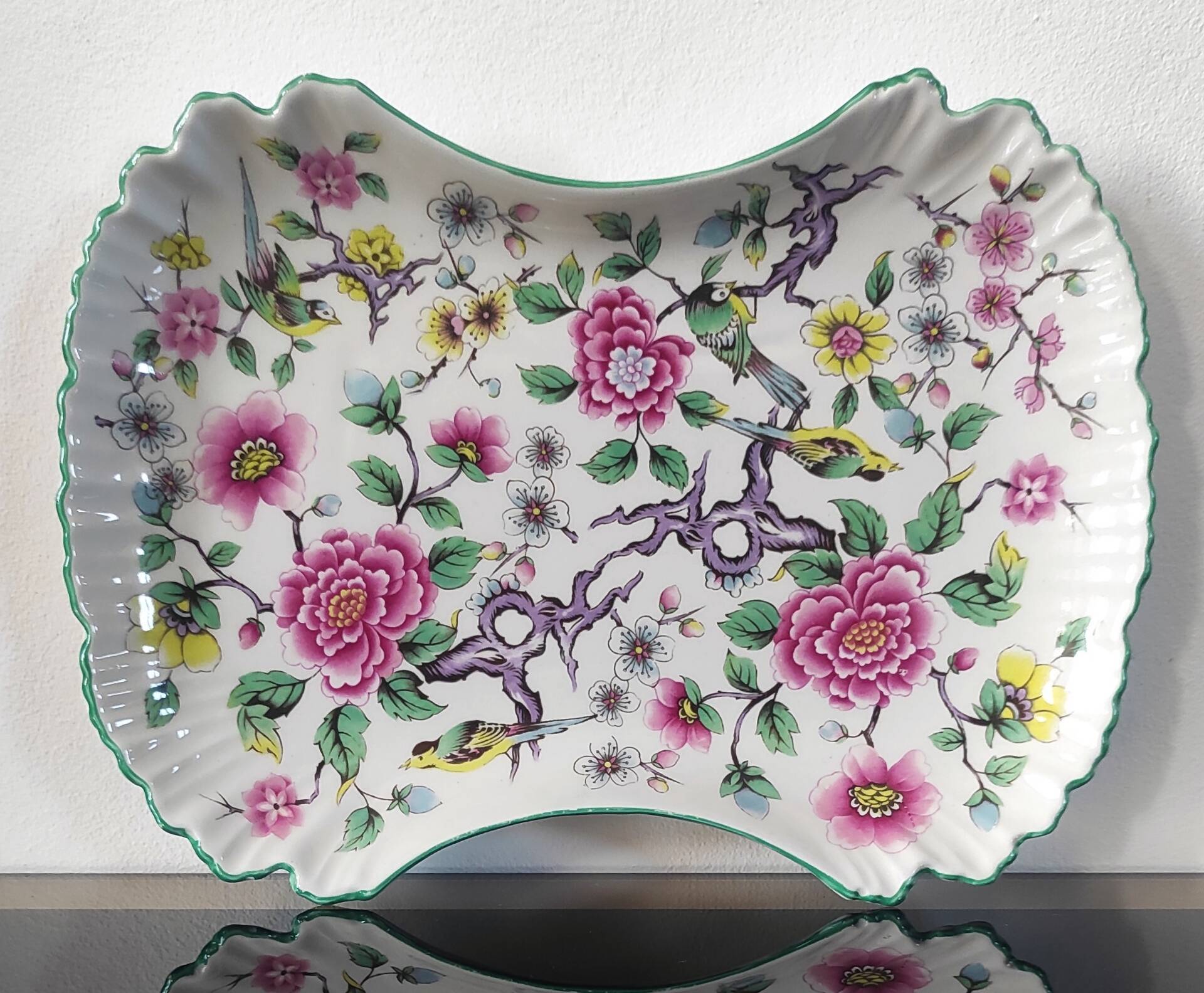 Vintage cut-out plate in earthenware