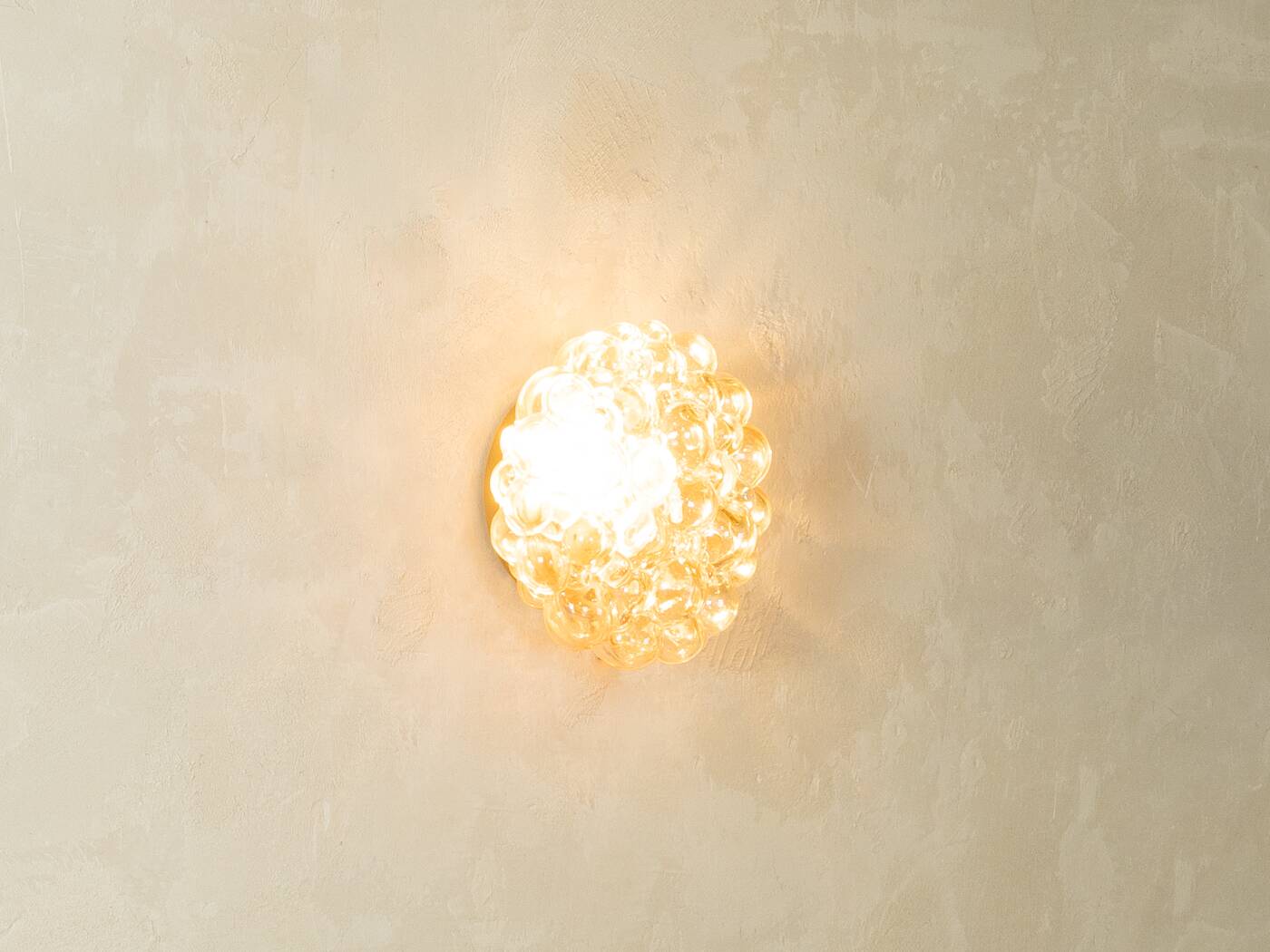 Doria Leuchten wall or ceiling lamp, Space Age, bubble glass, 1970s