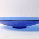 Mid-Century Murano Glass Plate: Cobalt Blue Guido Ferro Centerpiece