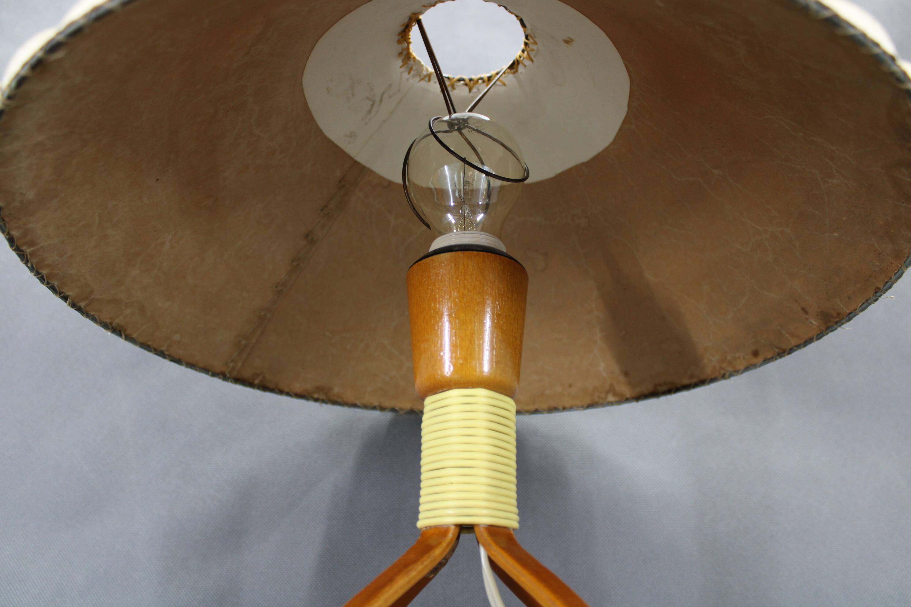 1960s Wooden Table Lamp, Czechoslovakia