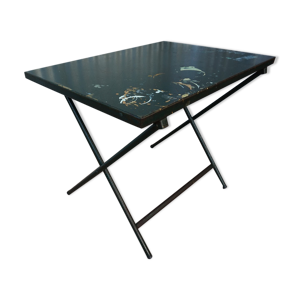 Old vintage steel folding table