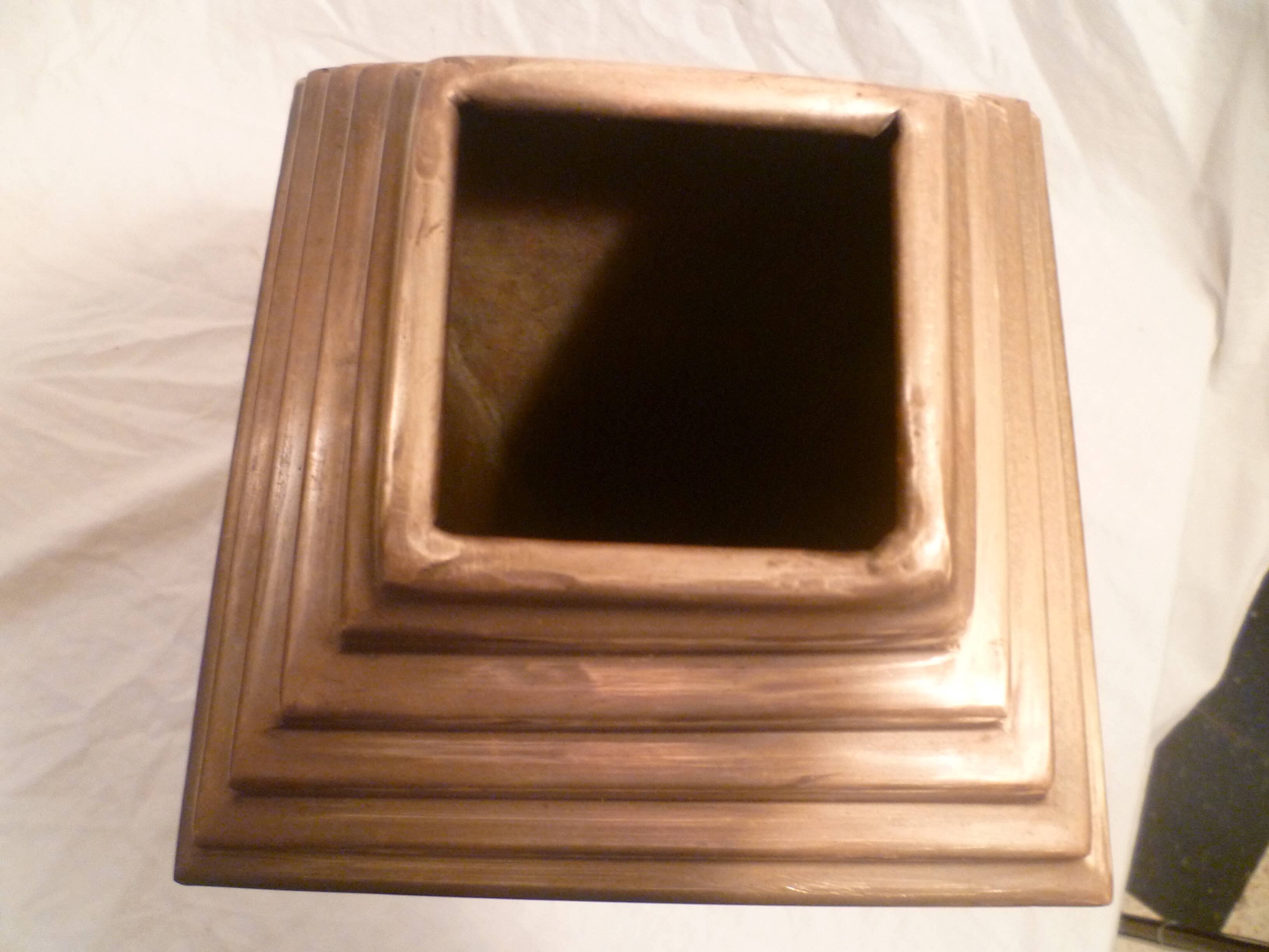 Collector hammered copper vase design