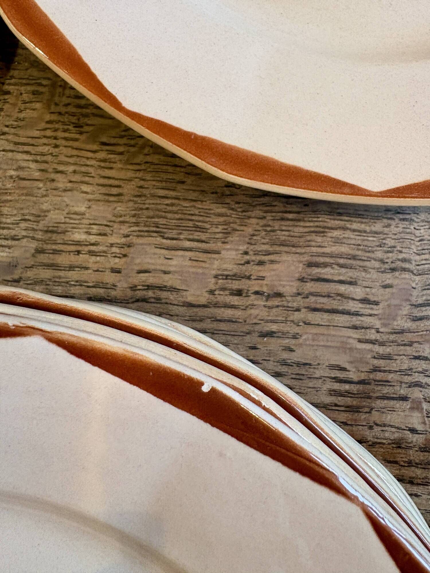 Set of 7 vintage flat plates from Digoin Sarreguemines.