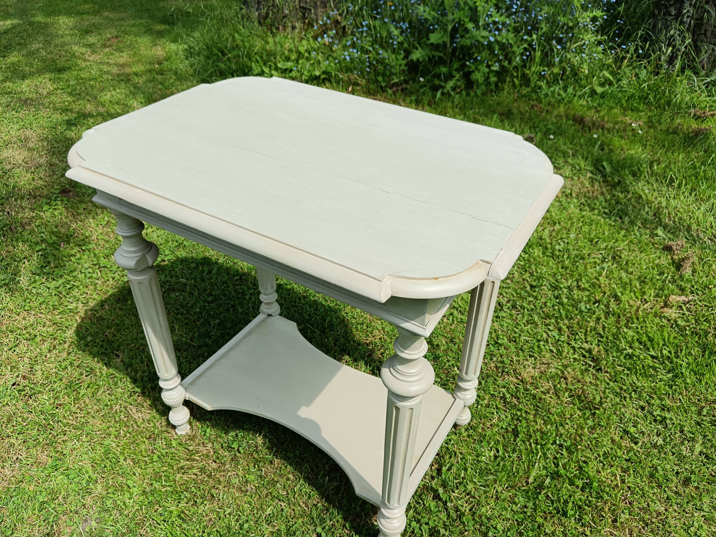 LouisXVI beige patinated console table