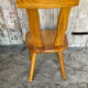 Vintage Brutalist Wooden Bistro Chair #E036