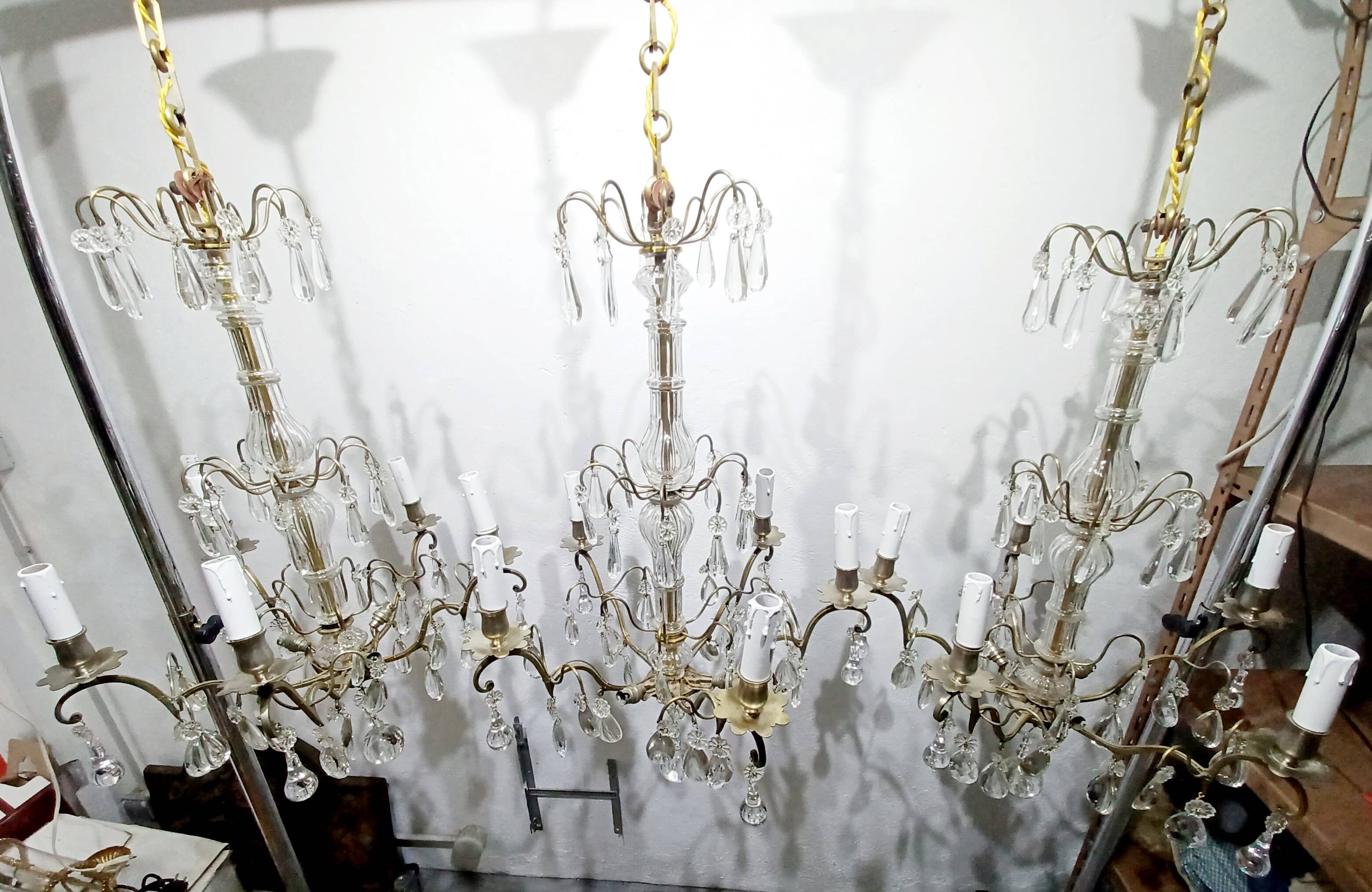 5-light crystal chandelier