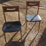 Pair of black scandinavian chairs