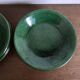 Set of 6 Aegitna glazed earthenware plates 1960