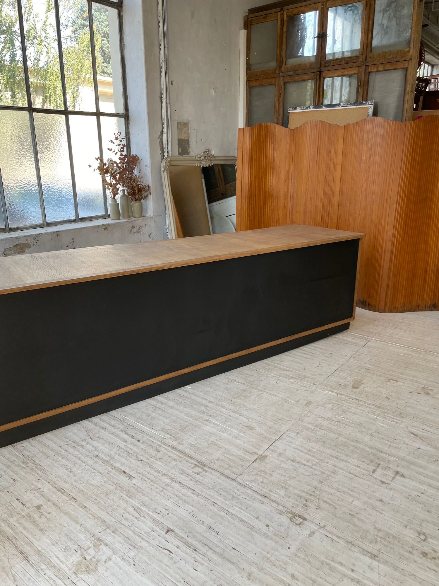 Two-sided counter sliding doors oak XXL 4m enfilade