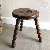 Wood tripod stool