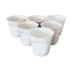 6 design espresso cups crumpled white porcelain Revol